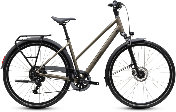 Cube Touring ONE flashstone´n´coalchrome 28" 2027 Onroad Trekking Trapeze Kerékpár - barna