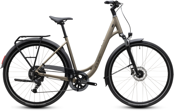 Cube Touring ONE flashstone´n´coalchrome 28" 2027 Onroad Trekking Easy Entry Kerékpár - barna