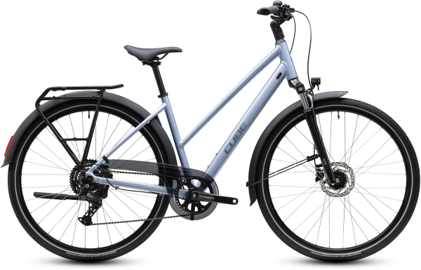 Cube Touring ONE silverblue´n´reflex 28" 2027 Onroad Trekking Trapeze Kerékpár - ezüst