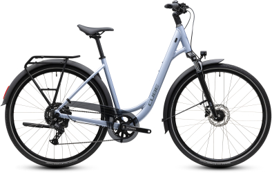 Cube Touring ONE silverblue´n´reflex 28 2027 Onroad Trekking Easy Entry Kerékpár - ezüst