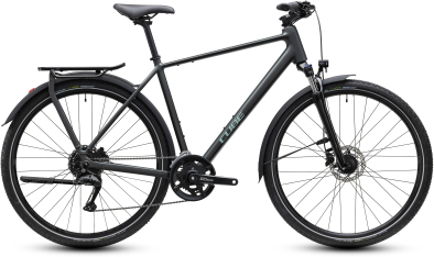 Cube Kathmandu ONE blackforest´n´chrome 28 2027 Onroad Trekking Kerékpár - fekete