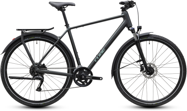 Cube Kathmandu ONE blackforest´n´chrome 28" 2027 Onroad Trekking Kerékpár - fekete