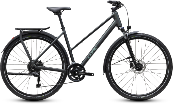 Cube Kathmandu ONE blackforest´n´chrome 28" 2027 Onroad Trekking Trapeze Kerékpár - fekete