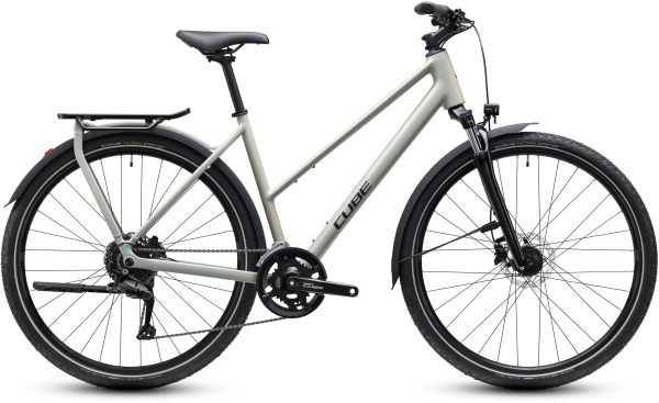 Cube Kathmandu ONE glintsand´n´black 28" 2027 Onroad Trekking Trapeze Kerékpár - világosszürke