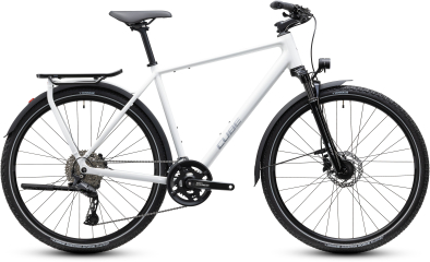 Cube Kathmandu Pro metallicwhite´n´chrome 28 2027 Onroad Trekking Kerékpár - fehér