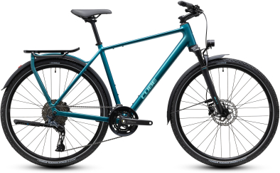 Cube Kathmandu EXC metallicpetrol´n´sea 28 2027 Onroad Trekking Kerékpár - sötétkék