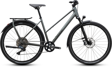 Cube Kathmandu SLT flashgrey´n´chrome 28 2027 Onroad Trekking Trapeze Kerékpár - szürke