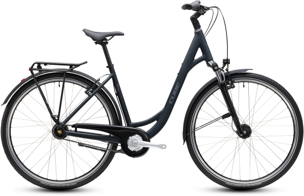 Cube Town ONE night´n´grey 28" 2027 Onroad Trekking Easy Entry Kerékpár - sötétszürke