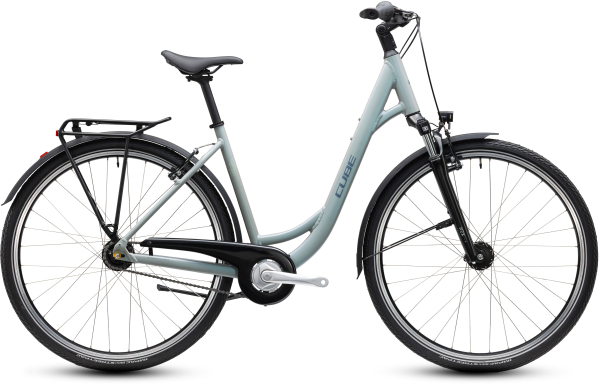 Cube Town ONE frostyleaves´n´blue 28" 2027 Onroad Trekking Easy Entry Kerékpár - szürke