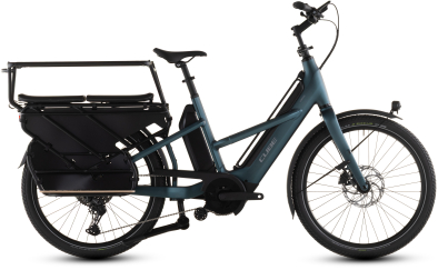 Cube Longtail Hybrid Family 800 Elektromos Cargo Teherszállító Kerékpár - royalgreen´n´black - kék