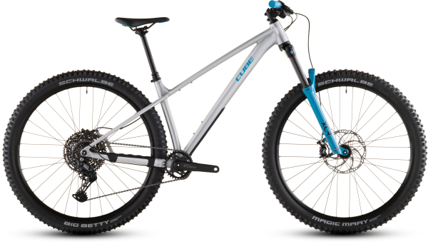 Cube Reaction TM ONE 27,5" Hardtail MTB Kerékpár - rawmetal´n´blue - szürke
