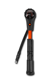 Cube RFR Kerékpár Gumi és Teleszkóp Minipumpa Nyomásmérővel - fekete