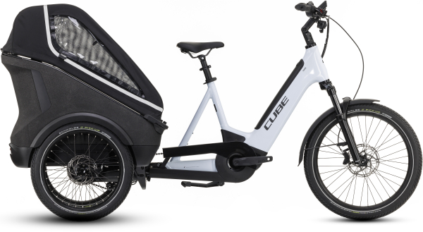 Cube Trike Family Hybrid 750 Elektromos Cargo Teherszállító Kerékpár - flashwhite´n´reflex - fehér