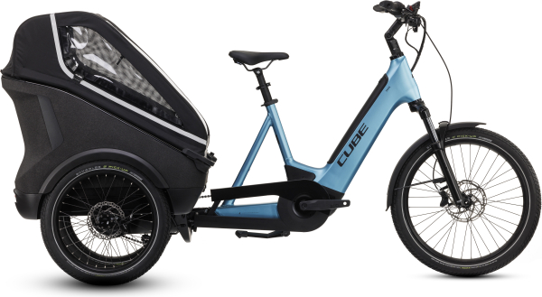 Cube Trike Family Hybrid 750 Elektromos Cargo Teherszállító Kerékpár - blue´n´reflex - kék