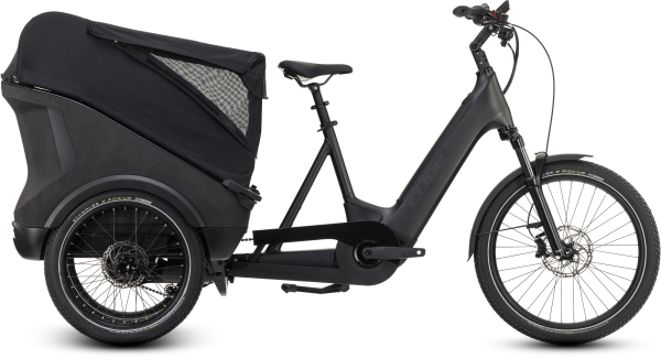 Cube Trike Cargo Hybrid 750 Elektromos Cargo Teherszállító Kerékpár - grey´n´reflex - fekete