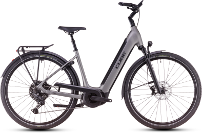 Cube Supreme Hybrid SLX 625 Easy Entry Elektromos Onroad Trekking Kerékpár - grey´n´lunar - szürke