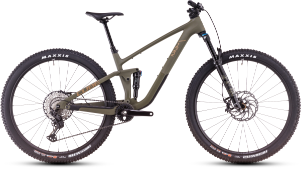 Cube Stereo ONE22 C:62 TM 29" Carbon Fully MTB Kerékpár - dustyolive´n´gold - zöld