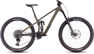 Cube Stereo ONE77 C:68X TM 29 Carbon Fully MTB Kerékpár - dustyolive´n´gold - zöld