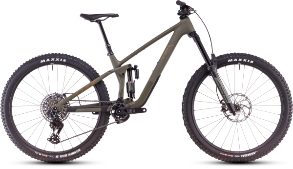 Cube Stereo ONE77 C:68X TM 29" Carbon Fully MTB Kerékpár - dustyolive´n´gold - zöld