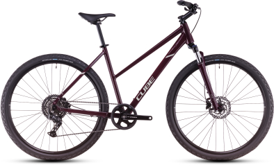 Cube Nature ONE Trapeze Offroad Cross Trekking Kerékpár - amarone´n´lunar - lila