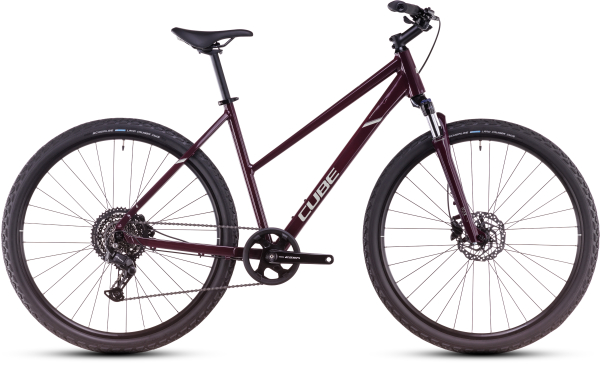 Cube Nature ONE Trapeze Offroad Cross Trekking Kerékpár - amarone´n´lunar - lila